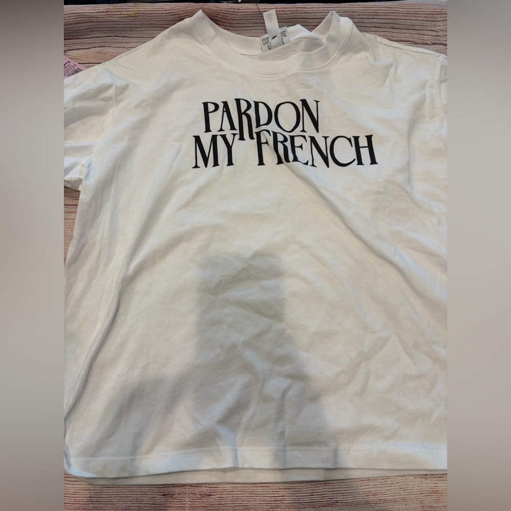 Pardon My French White T-Shirt